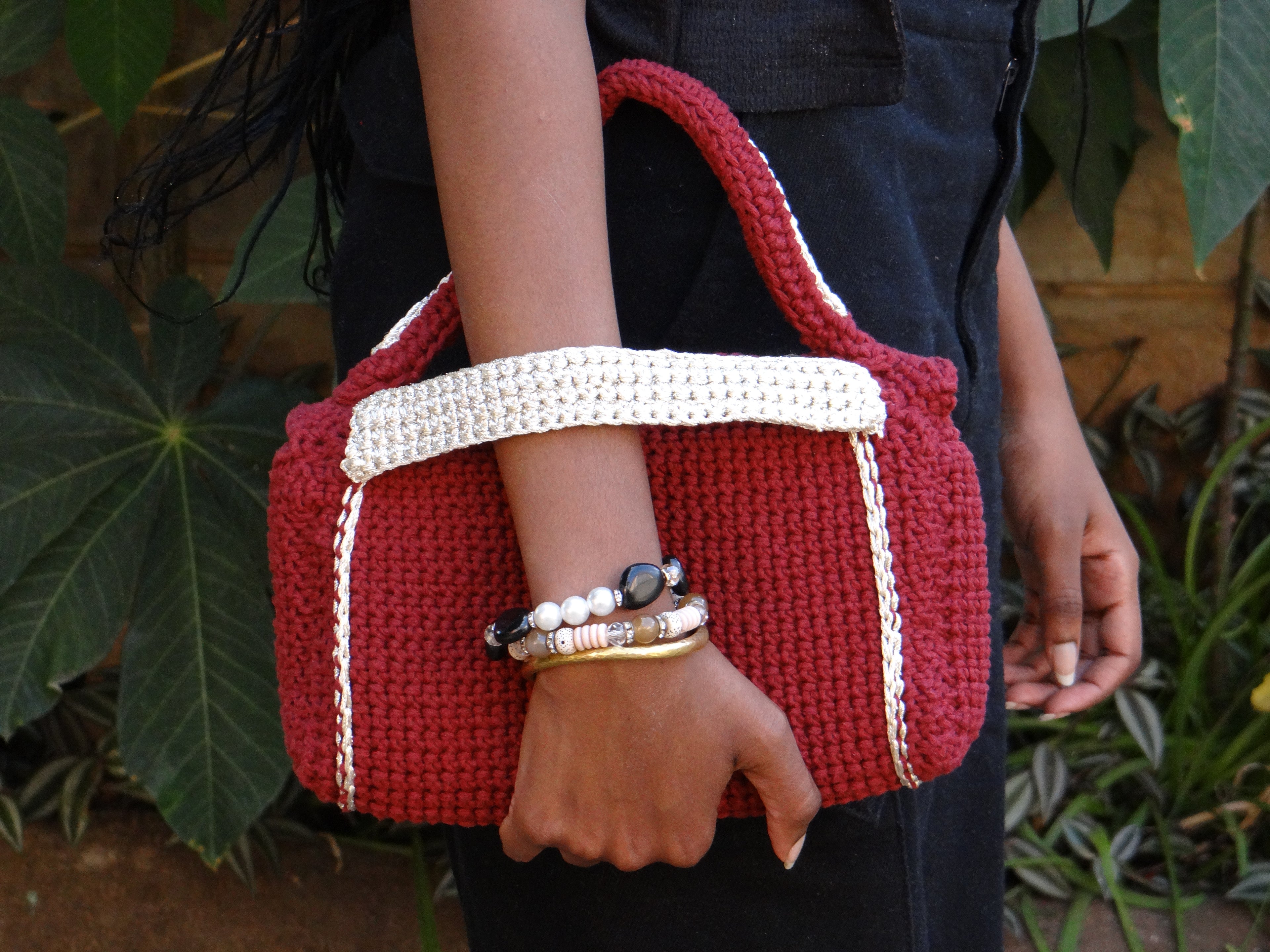 Burgundy mini-bag