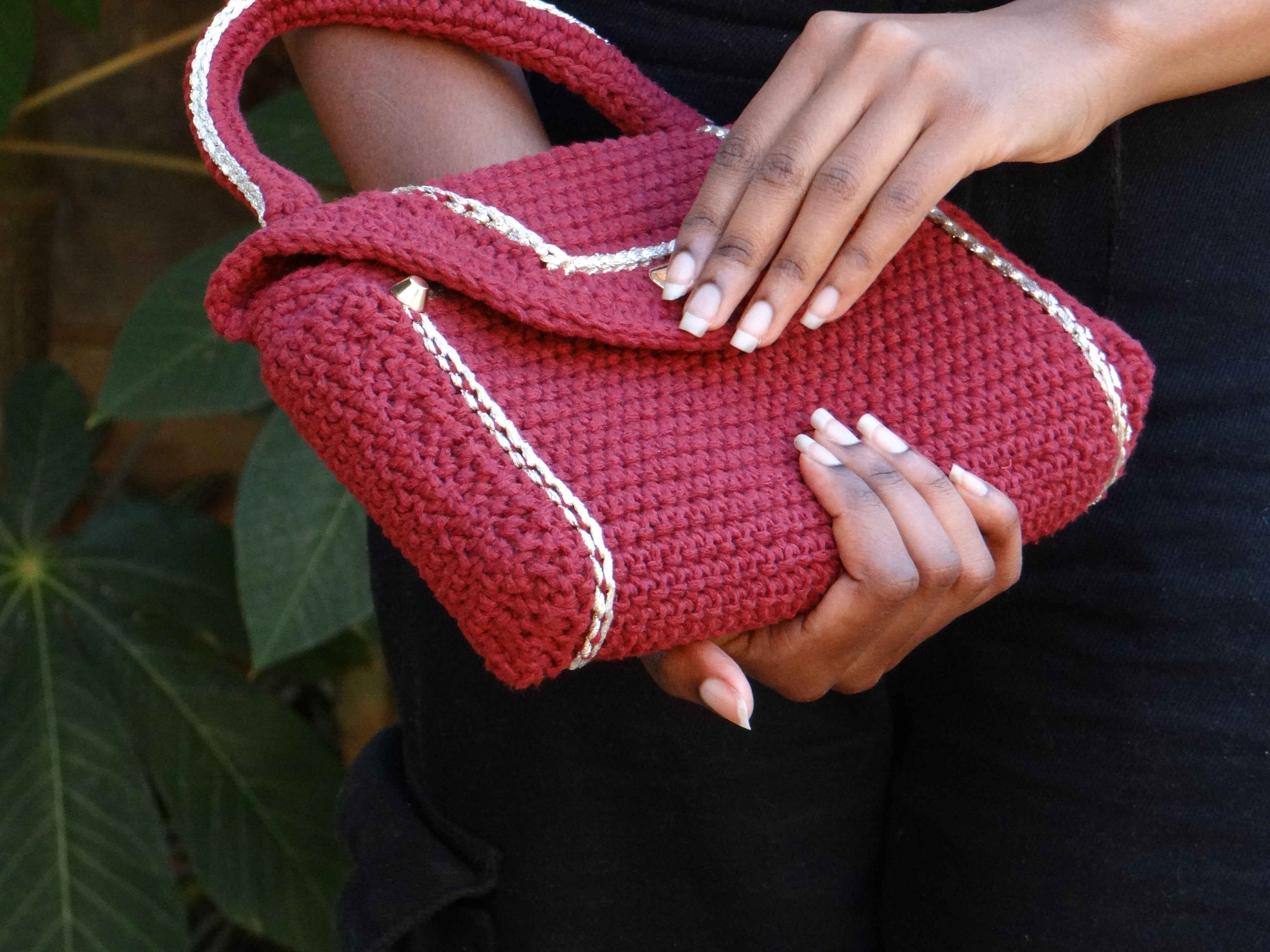 Burgundy mini-bag