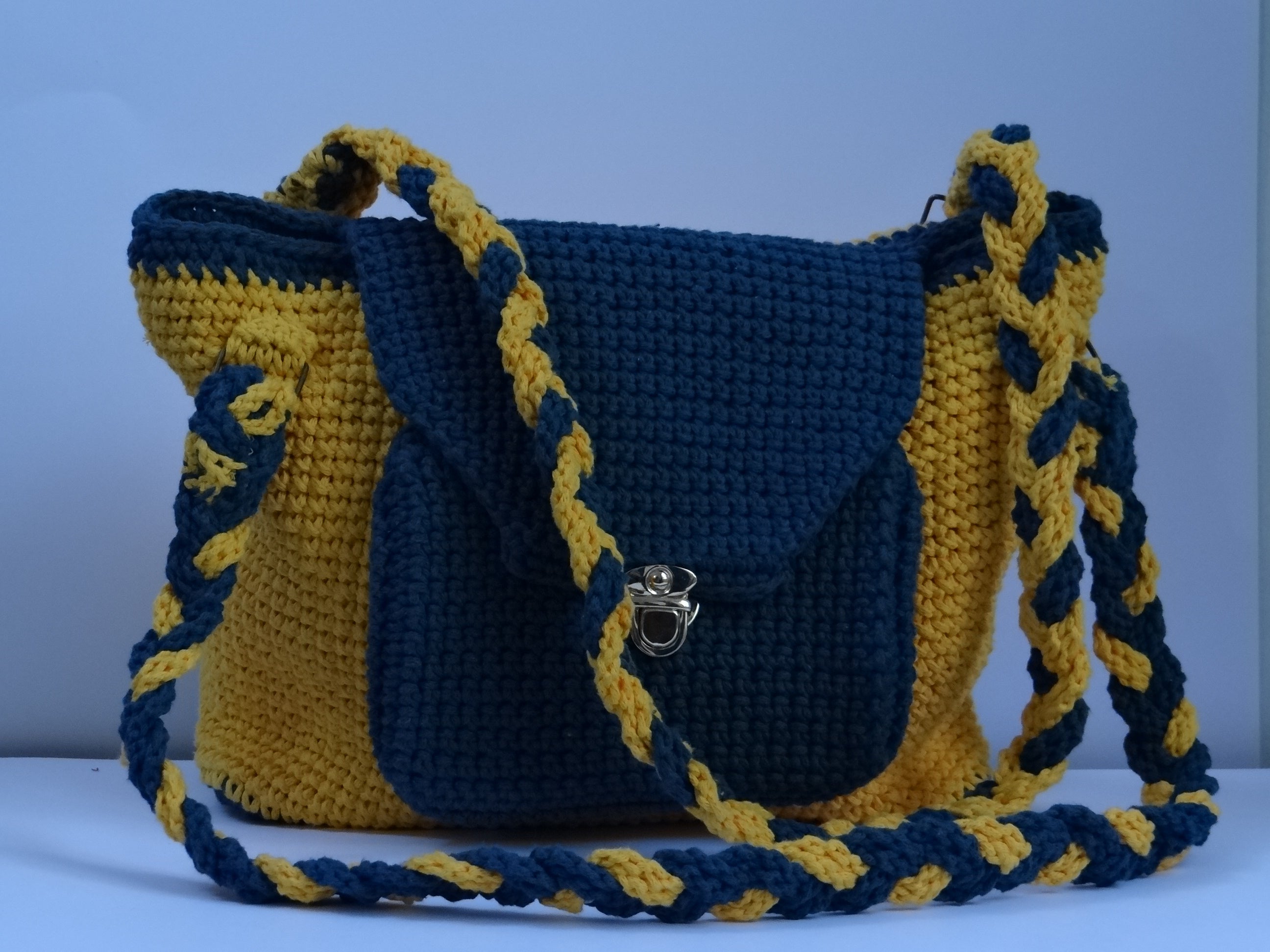 Yellow and Teal Handbag & Clutch