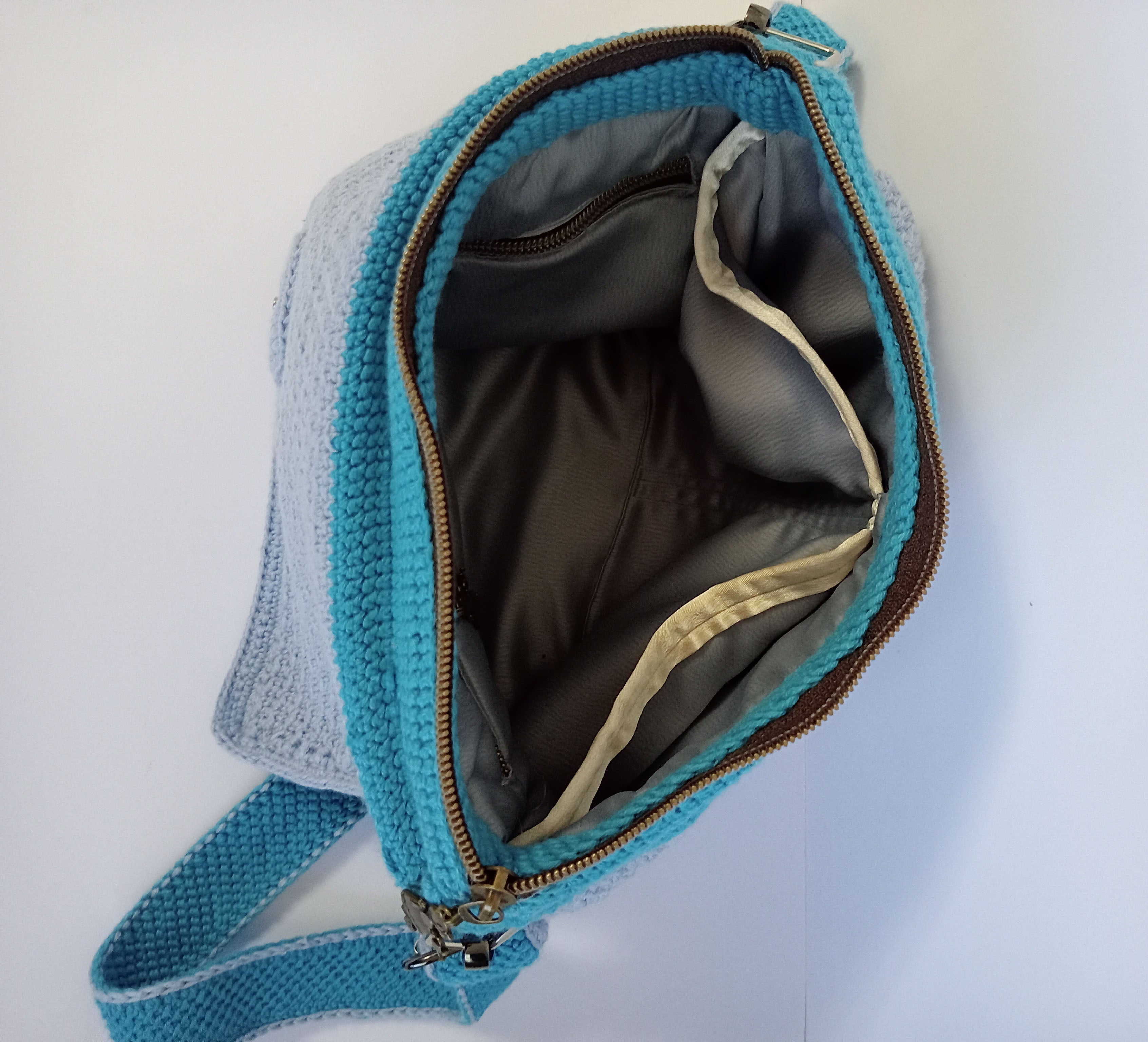 Light Blue and Aqua Blue Handbag