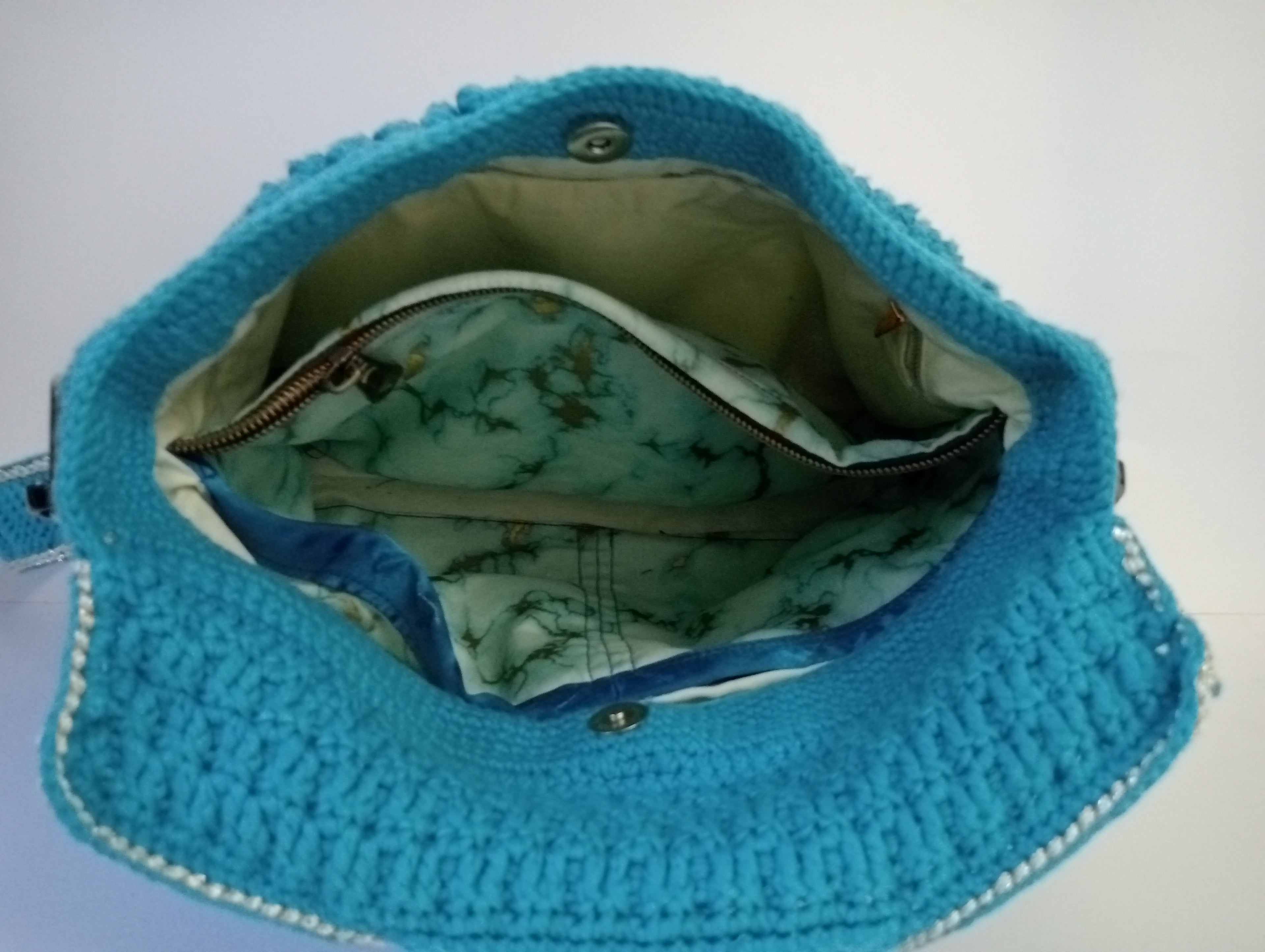 Aqua Blue Bobble Purse.
